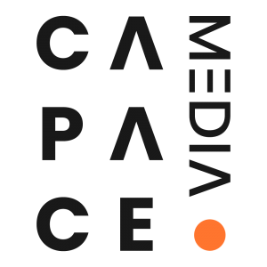 Capace Media Logotyp med transparent logotyp