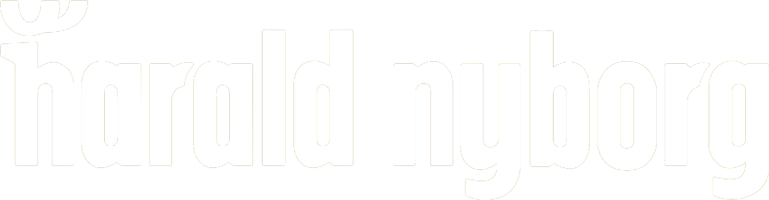 ¨Harald Nyborg Logotyp vit